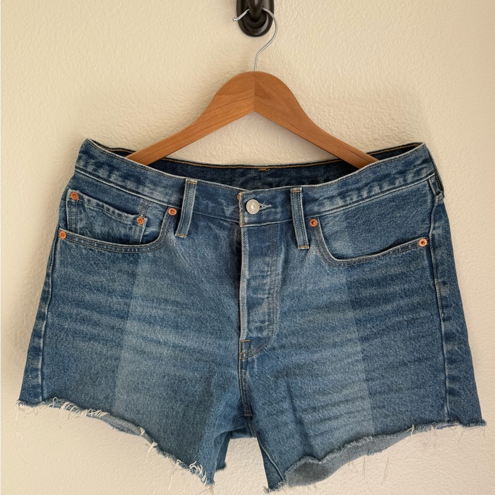 Levi's Distressed Blue Jean Shorts
